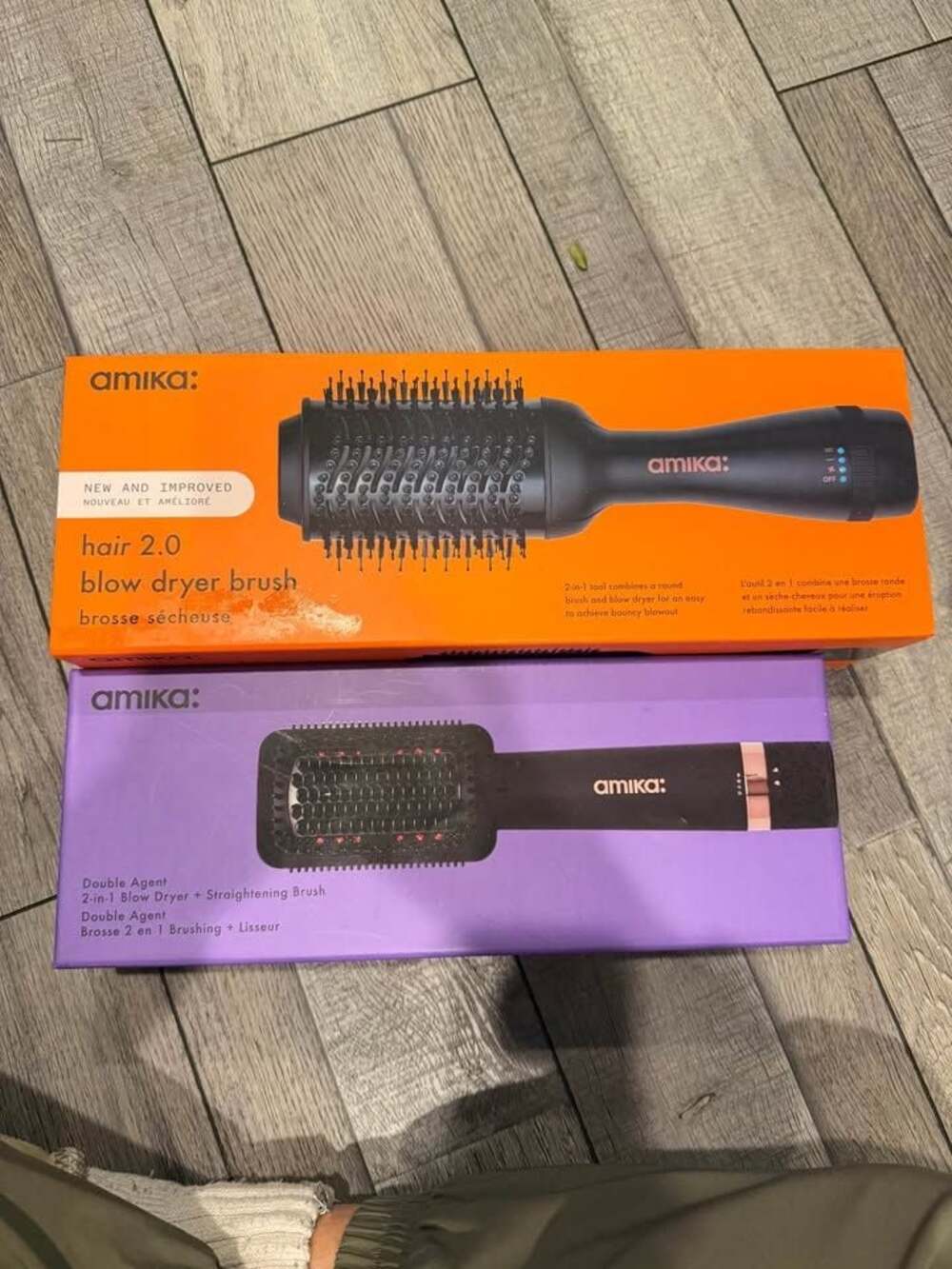 Amika Blow Dryer Brush & Straightening Brush – Like New